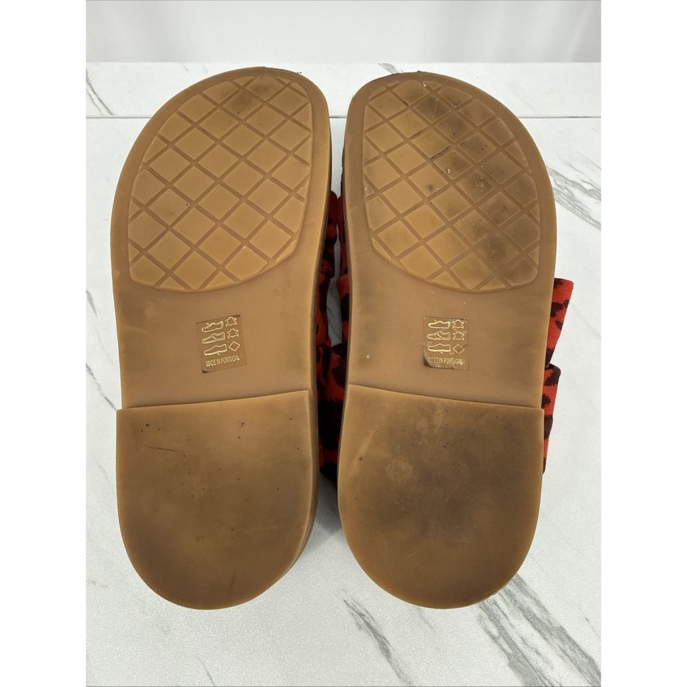 Ganni Anoush Knotted Leopard Print Cow Suede Slides Slip On Goat Leather 7.5 View 6